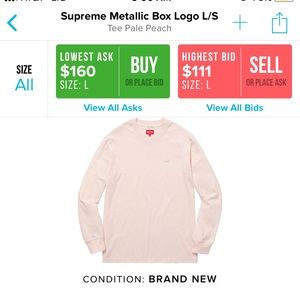 Supreme Reflective Box Logo Long Sleeve